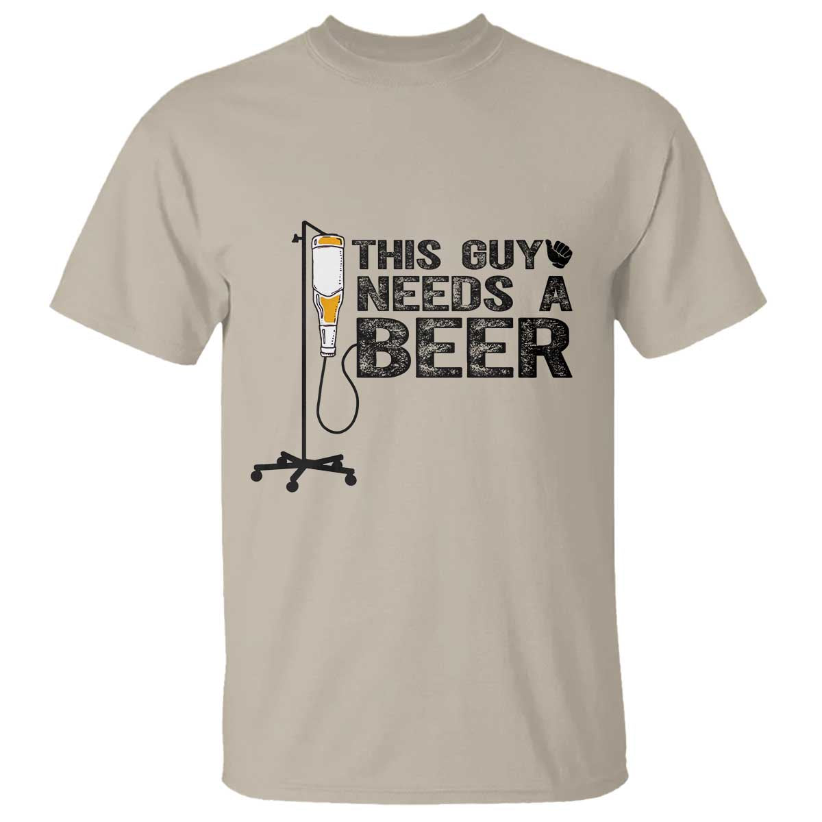 Funny Drinking Lover T Shirt This Guy Needs A Beer - Wonder Print Shop