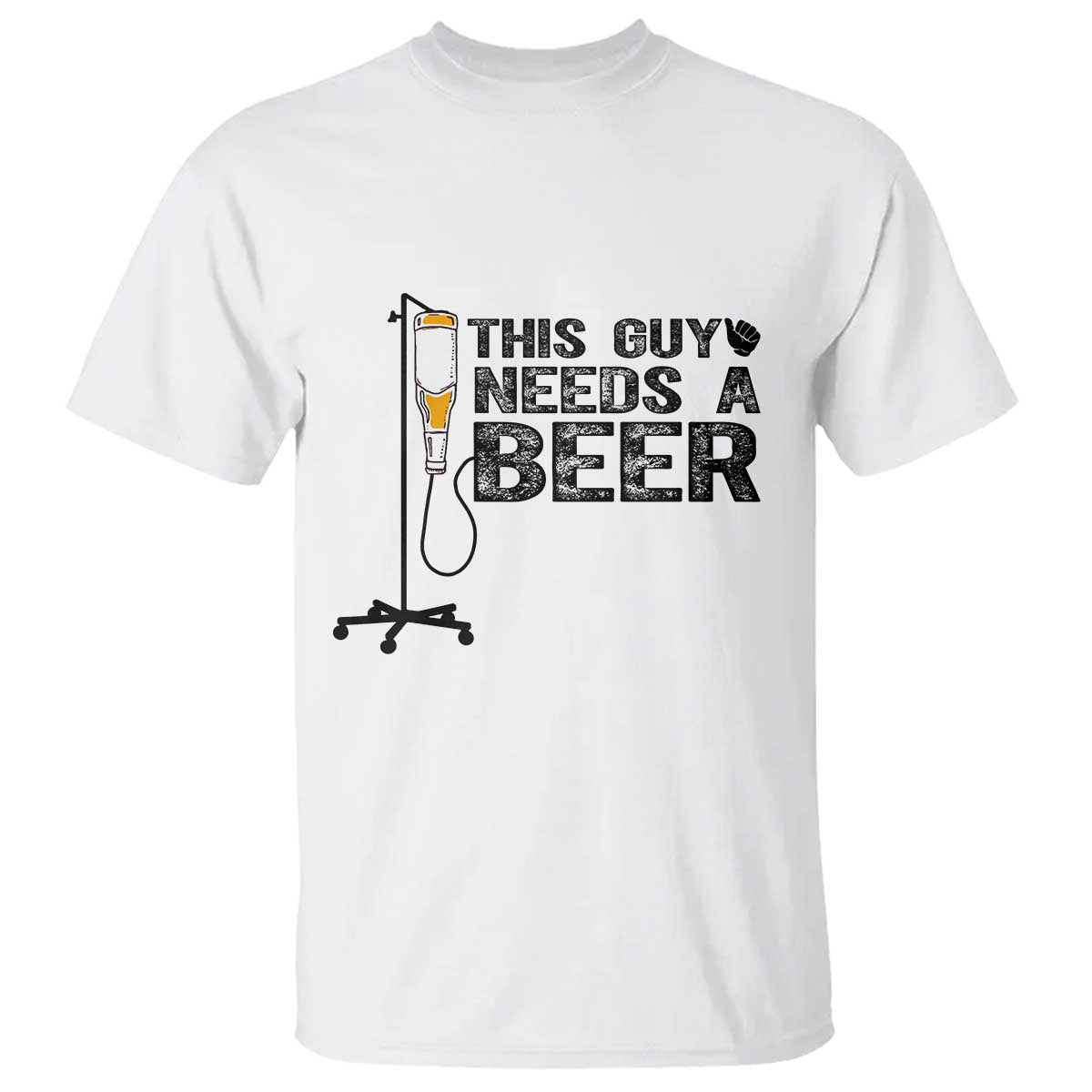 Funny Drinking Lover T Shirt This Guy Needs A Beer - Wonder Print Shop