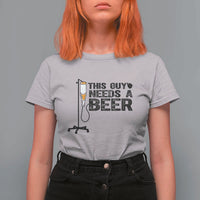Funny Drinking Lover T Shirt For Women This Guy Needs A Beer - Wonder Print Shop