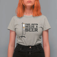 Funny Drinking Lover T Shirt For Women This Guy Needs A Beer - Wonder Print Shop