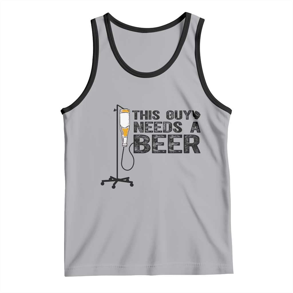 Funny Drinking Lover Tank Top This Guy Needs A Beer - Wonder Print Shop