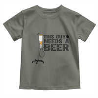 Funny Drinking Lover Toddler T Shirt This Guy Needs A Beer - Wonder Print Shop