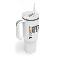 Funny Drinking Lover Tumbler With Handle This Guy Needs A Beer