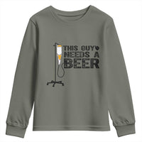 Funny Drinking Lover Youth Sweatshirt This Guy Needs A Beer - Wonder Print Shop