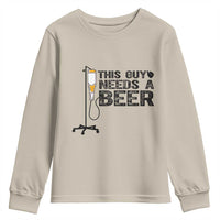 Funny Drinking Lover Youth Sweatshirt This Guy Needs A Beer - Wonder Print Shop