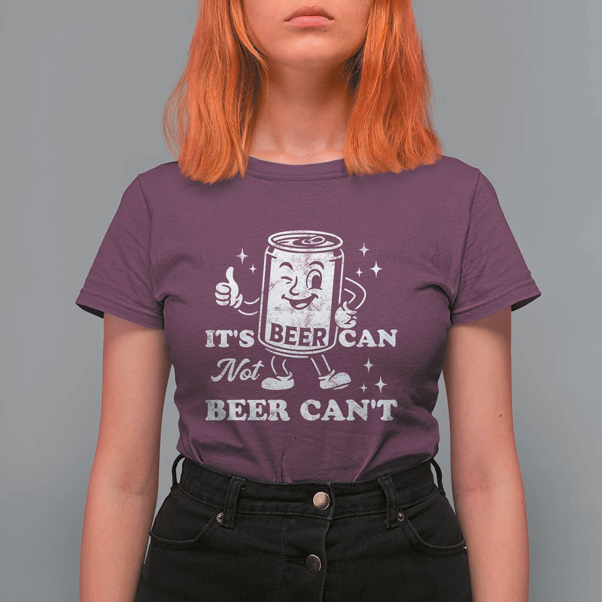 Funny Drinking Lover T Shirt For Women It Is Can Not Beer Can Not - Wonder Print Shop