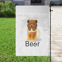 Funny Drinking Lover Garden Flag Bear In Beer Glass - Wonder Print Shop