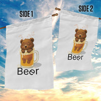 Funny Drinking Lover Garden Flag Bear In Beer Glass - Wonder Print Shop