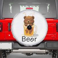 Funny Drinking Lover Spare Tire Cover Bear In Beer Glass - Wonder Print Shop