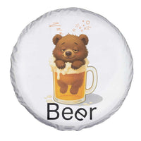 Funny Drinking Lover Spare Tire Cover Bear In Beer Glass - Wonder Print Shop