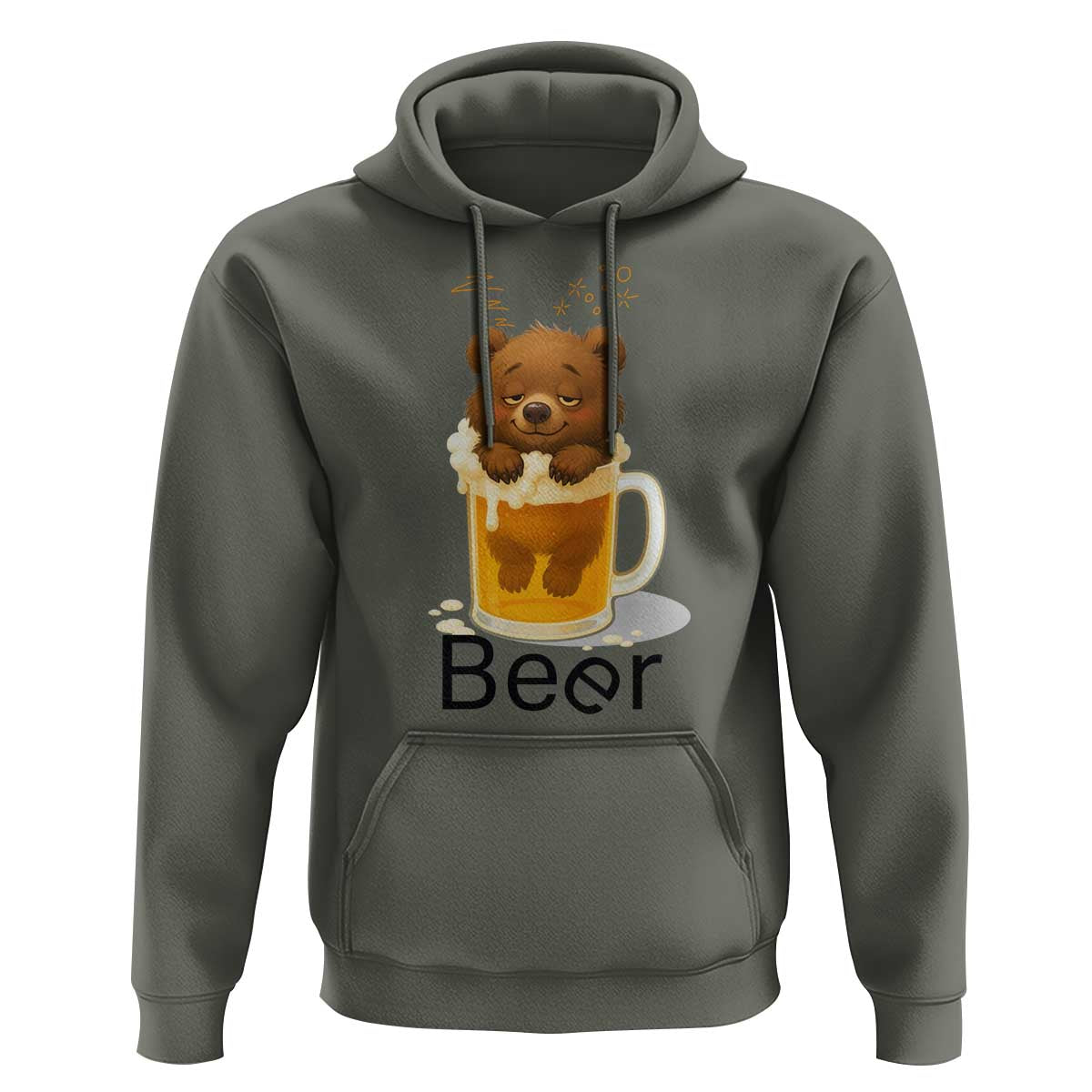 Funny Drinking Lover Hoodie Bear In Beer Glass - Wonder Print Shop