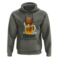 Funny Drinking Lover Hoodie Bear In Beer Glass - Wonder Print Shop