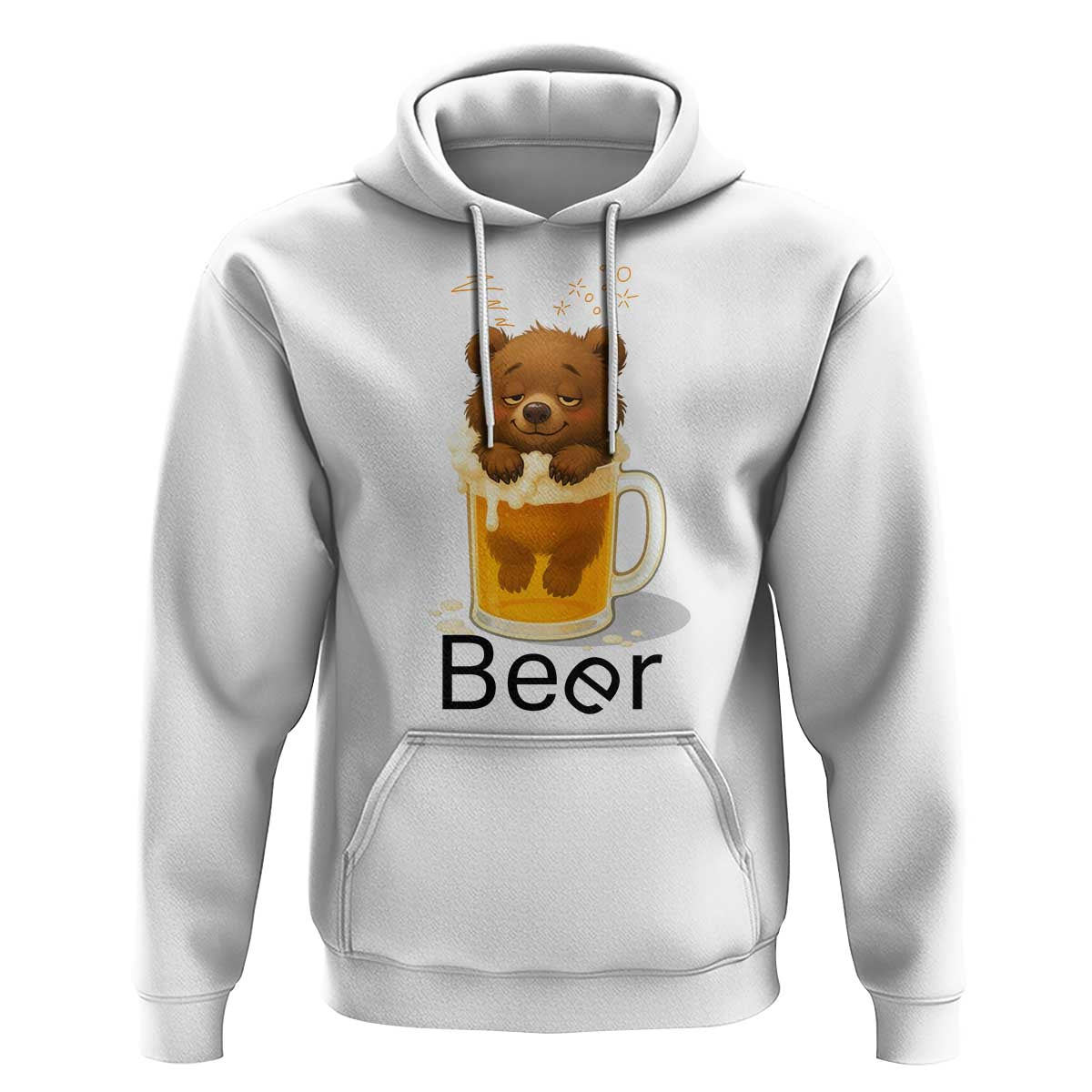 Funny Drinking Lover Hoodie Bear In Beer Glass - Wonder Print Shop