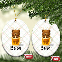 Funny Drinking Lover Ceramic Ornament Bear In Beer Glass - Wonder Print Shop