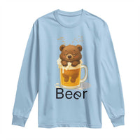 Funny Drinking Lover Long Sleeve Shirt Bear In Beer Glass - Wonder Print Shop