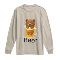 Funny Drinking Lover Long Sleeve Shirt Bear In Beer Glass - Wonder Print Shop