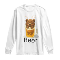 Funny Drinking Lover Long Sleeve Shirt Bear In Beer Glass - Wonder Print Shop