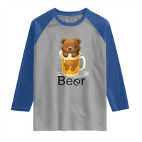 Funny Drinking Lover Raglan Shirt Bear In Beer Glass - Wonder Print Shop