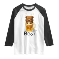 Funny Drinking Lover Raglan Shirt Bear In Beer Glass - Wonder Print Shop