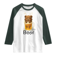 Funny Drinking Lover Raglan Shirt Bear In Beer Glass - Wonder Print Shop