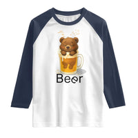 Funny Drinking Lover Raglan Shirt Bear In Beer Glass - Wonder Print Shop