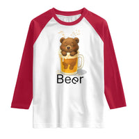 Funny Drinking Lover Raglan Shirt Bear In Beer Glass - Wonder Print Shop