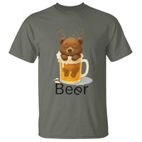 Funny Drinking Lover T Shirt Bear In Beer Glass - Wonder Print Shop