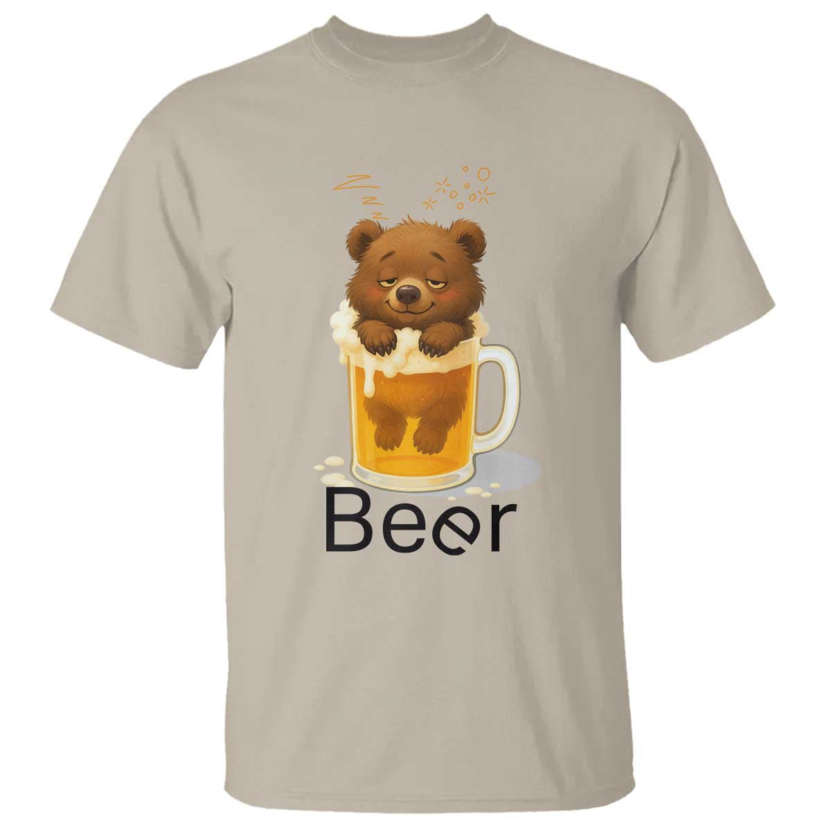 Funny Drinking Lover T Shirt Bear In Beer Glass - Wonder Print Shop