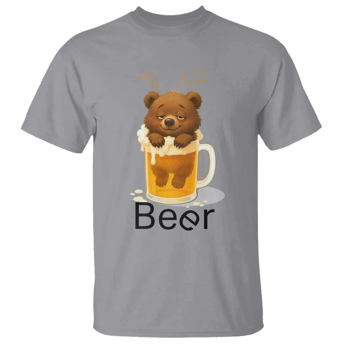 Funny Drinking Lover T Shirt Bear In Beer Glass - Wonder Print Shop