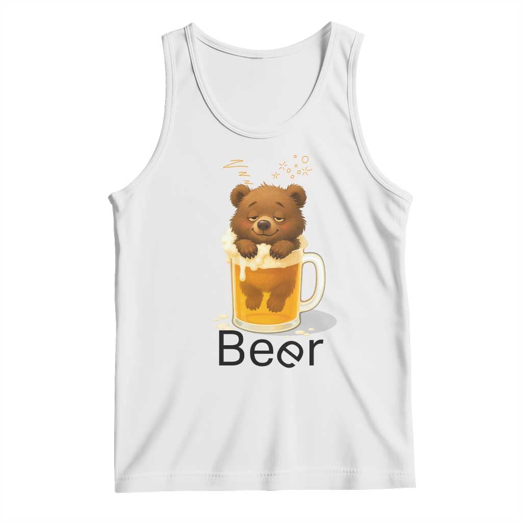 Funny Drinking Lover Tank Top Bear In Beer Glass - Wonder Print Shop