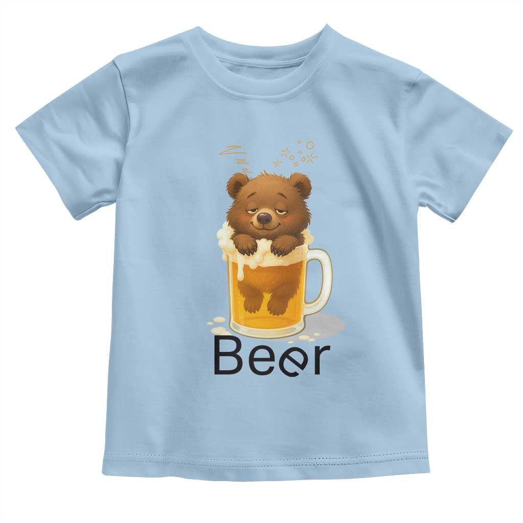 Funny Drinking Lover Toddler T Shirt Bear In Beer Glass - Wonder Print Shop