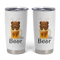 Funny Drinking Lover Tumbler Cup Bear In Beer Glass