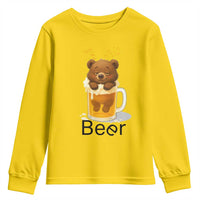 Funny Drinking Lover Youth Sweatshirt Bear In Beer Glass - Wonder Print Shop