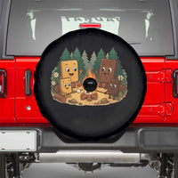 Funny Smores Camping Spare Tire Cover Marshmallow Chocolate Fire - Wonder Print Shop