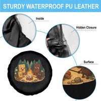 Funny Smores Camping Spare Tire Cover Marshmallow Chocolate Fire - Wonder Print Shop