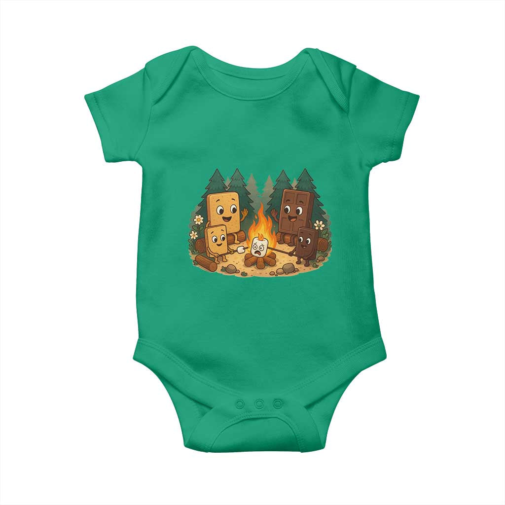 Funny Smores Camping Baby Onesie Marshmallow Chocolate Fire - Wonder Print Shop