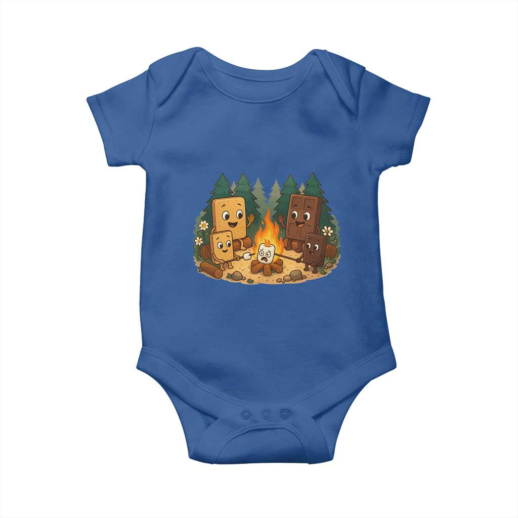 Funny Smores Camping Baby Onesie Marshmallow Chocolate Fire - Wonder Print Shop