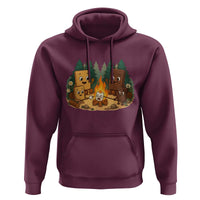 Funny Smores Camping Hoodie Marshmallow Chocolate Fire - Wonder Print Shop