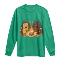 Funny Smores Camping Long Sleeve Shirt Marshmallow Chocolate Fire - Wonder Print Shop
