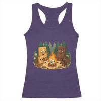 Funny Smores Camping Racerback Tank Top Marshmallow Chocolate Fire - Wonder Print Shop
