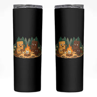 Funny Smores Camping Skinny Tumbler Marshmallow Chocolate Fire