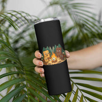 Funny Smores Camping Skinny Tumbler Marshmallow Chocolate Fire