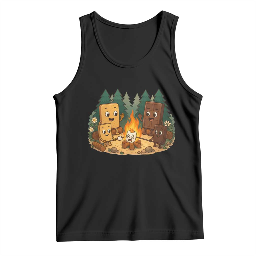 Funny Smores Camping Tank Top Marshmallow Chocolate Fire - Wonder Print Shop