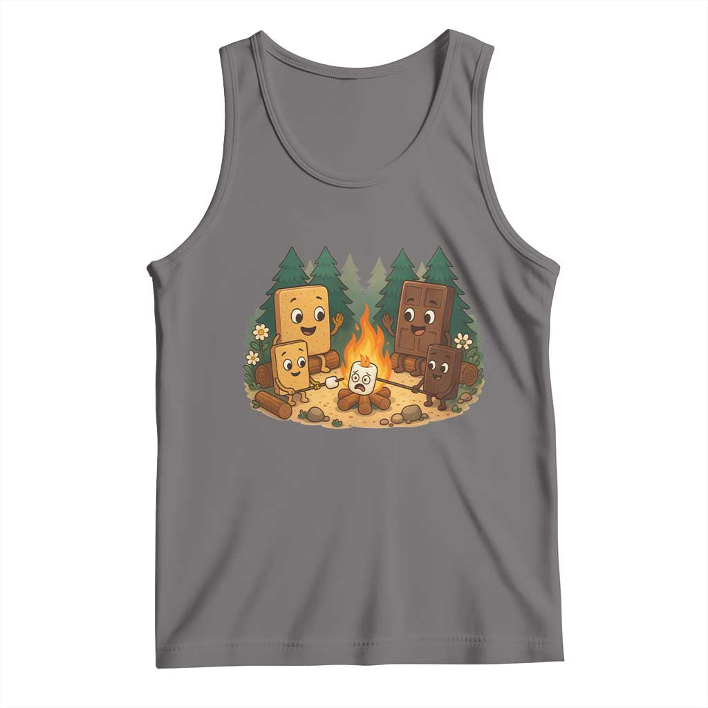 Funny Smores Camping Tank Top Marshmallow Chocolate Fire - Wonder Print Shop