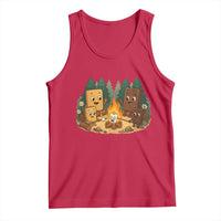 Funny Smores Camping Tank Top Marshmallow Chocolate Fire - Wonder Print Shop