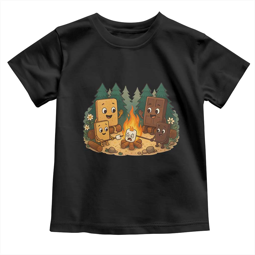 Funny Smores Camping Toddler T Shirt Marshmallow Chocolate Fire - Wonder Print Shop
