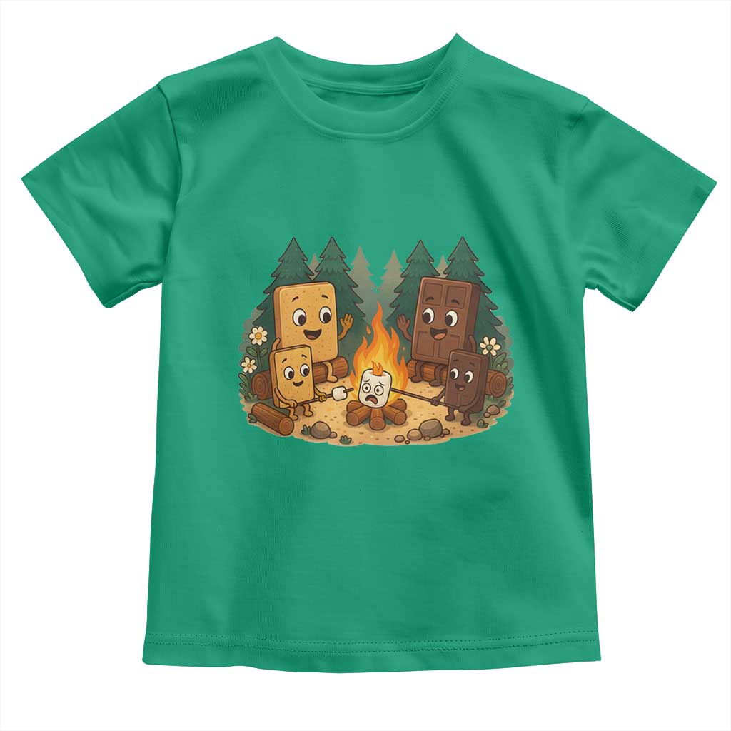Funny Smores Camping Toddler T Shirt Marshmallow Chocolate Fire - Wonder Print Shop