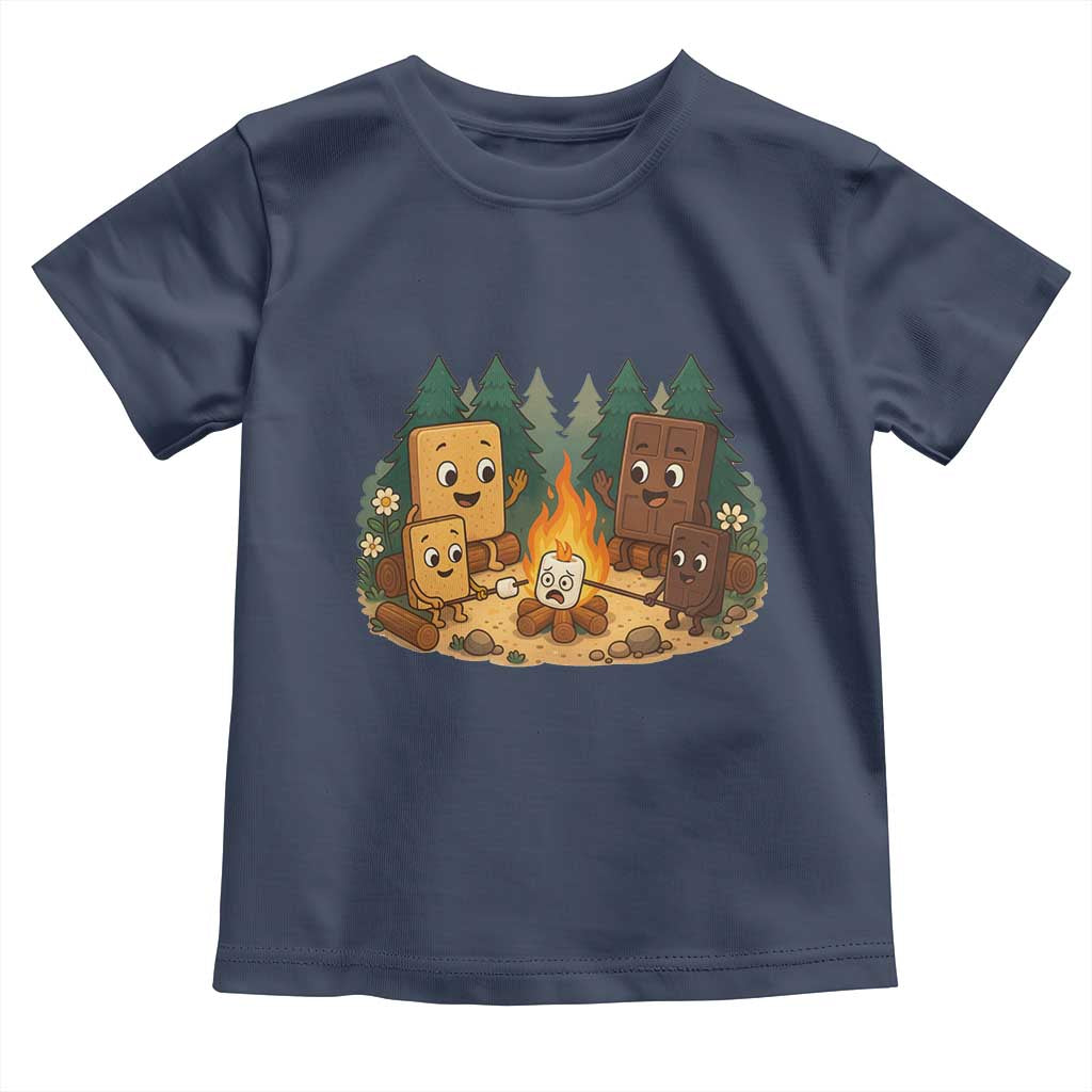 Funny Smores Camping Toddler T Shirt Marshmallow Chocolate Fire - Wonder Print Shop