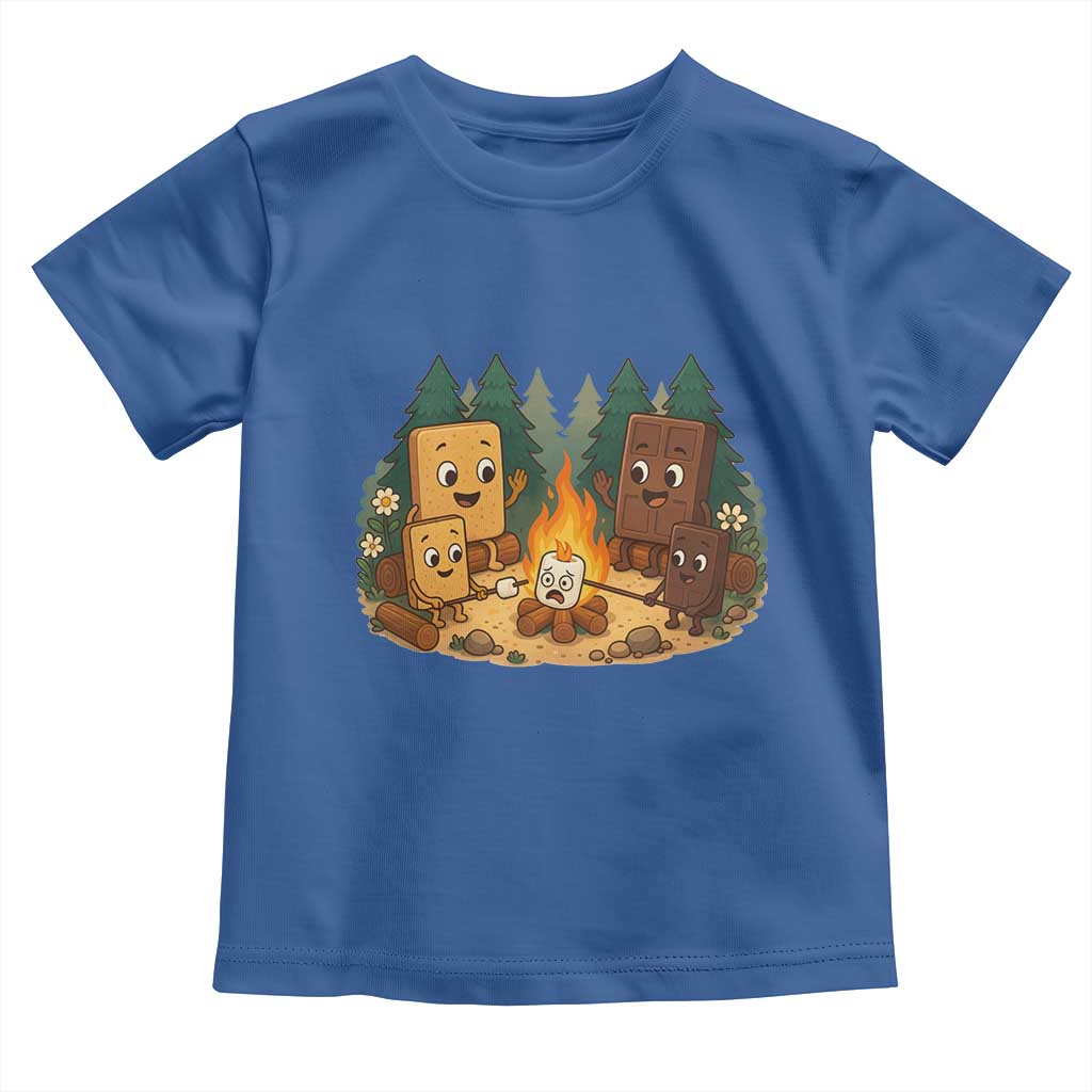 Funny Smores Camping Toddler T Shirt Marshmallow Chocolate Fire - Wonder Print Shop