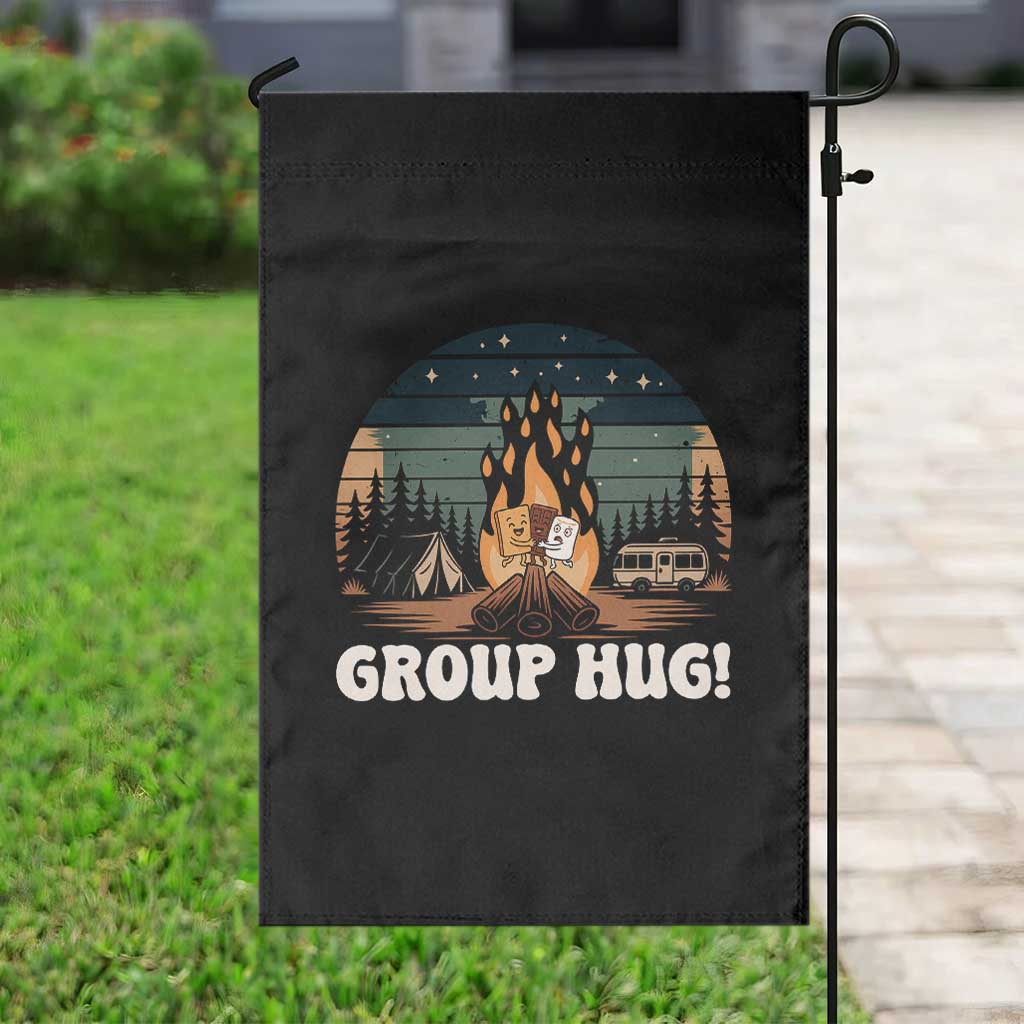 Funny Smores Camping Garden Flag Group Hug - Wonder Print Shop
